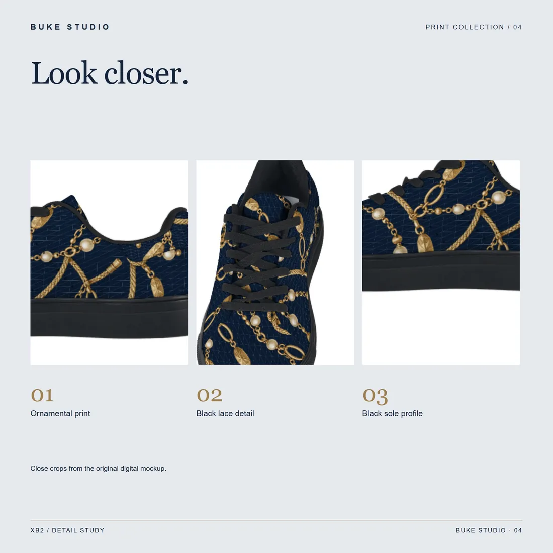 Midnight Chain — Exact detail crops